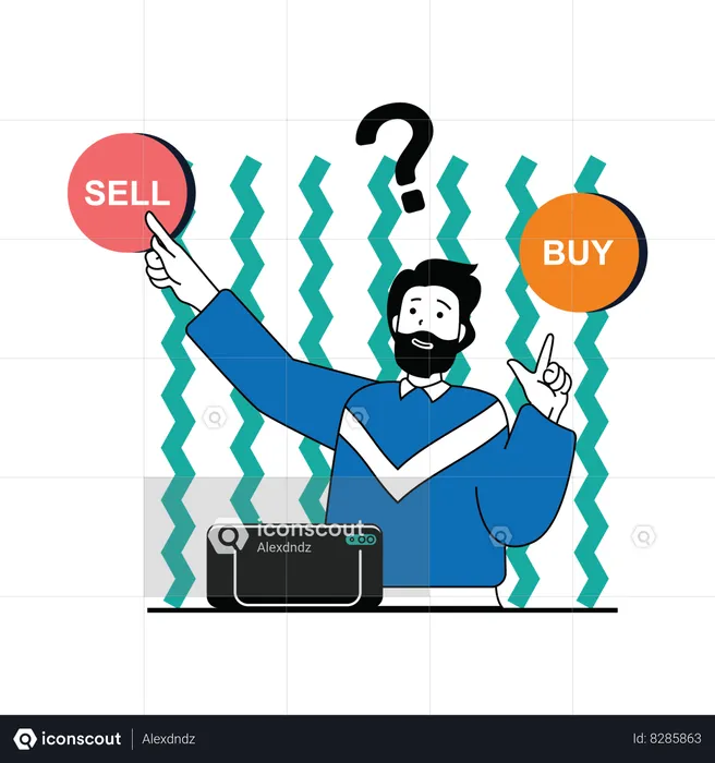 Decision making in stock market  Illustration