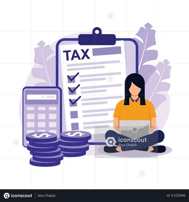 Remplissage des taxes  Illustration