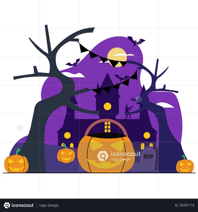 Decoration for Halloween  Illustration