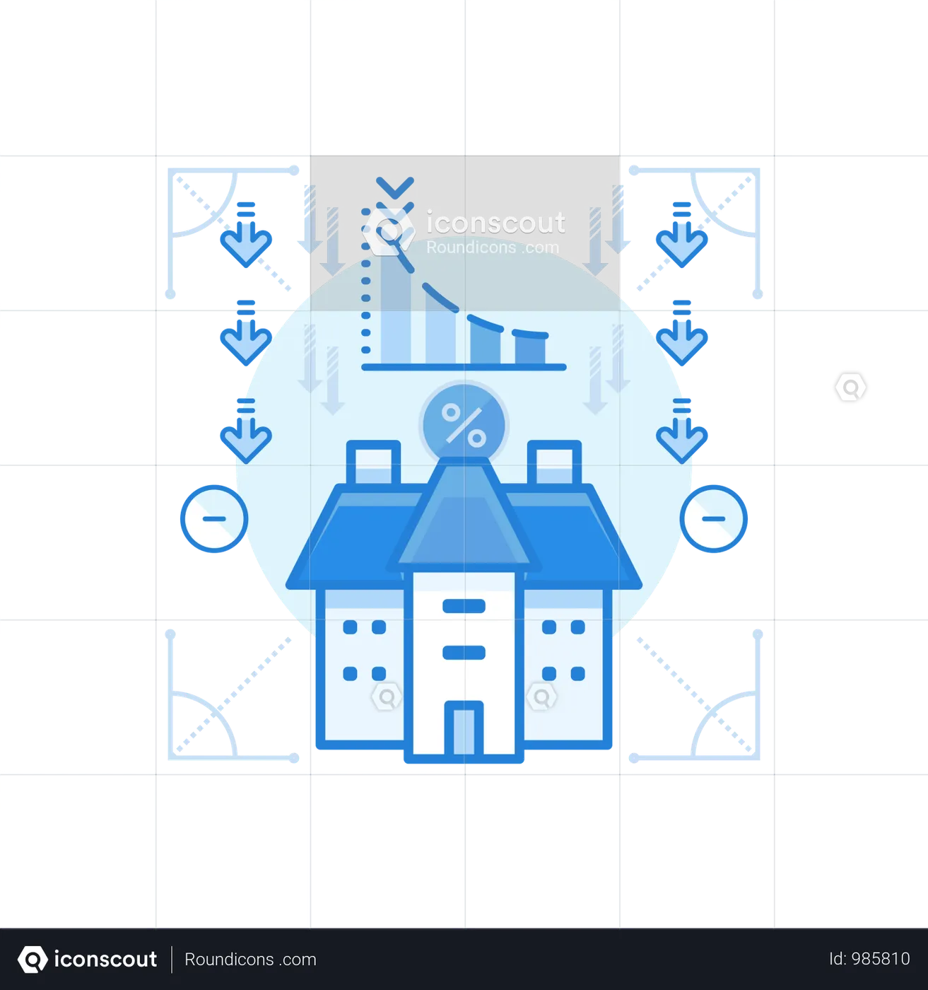 Best Decreasing Value Of Property Illustration download in PNG & Vector