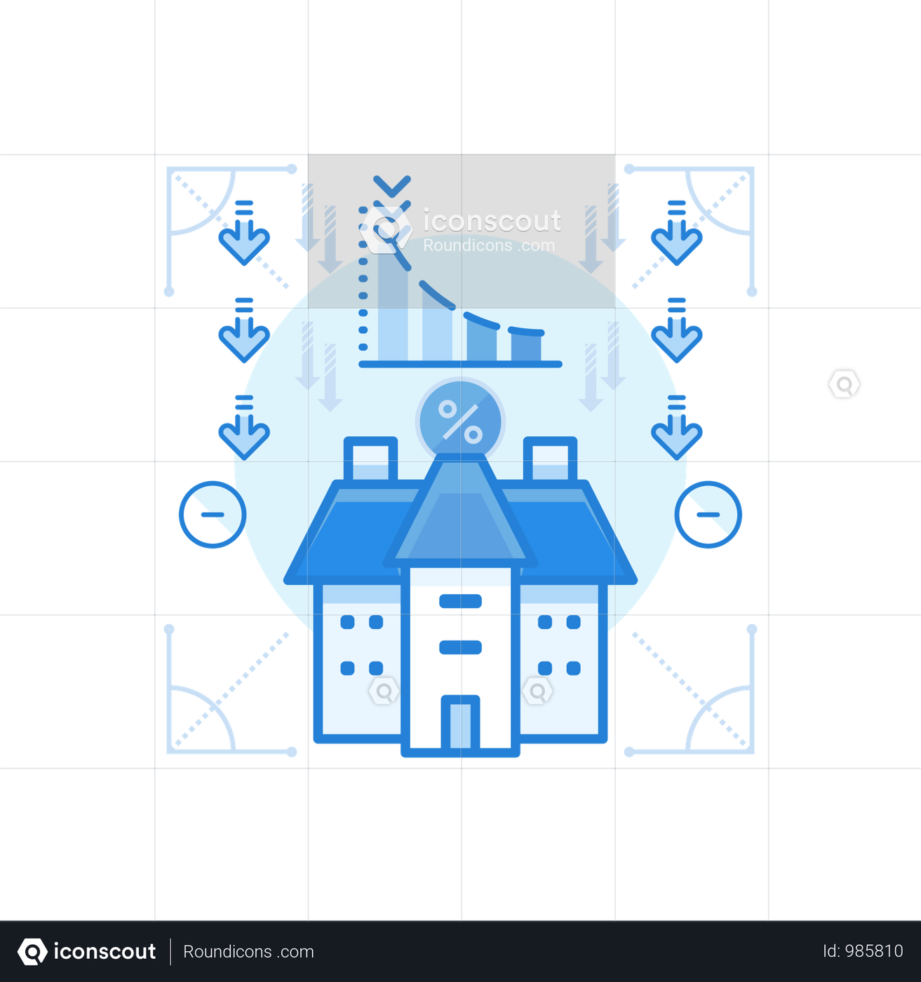 Best Premium Decreasing Value Of Property Illustration download in PNG