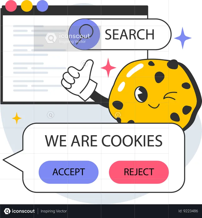 Définir des sessions de cookies sur la page Web  Illustration