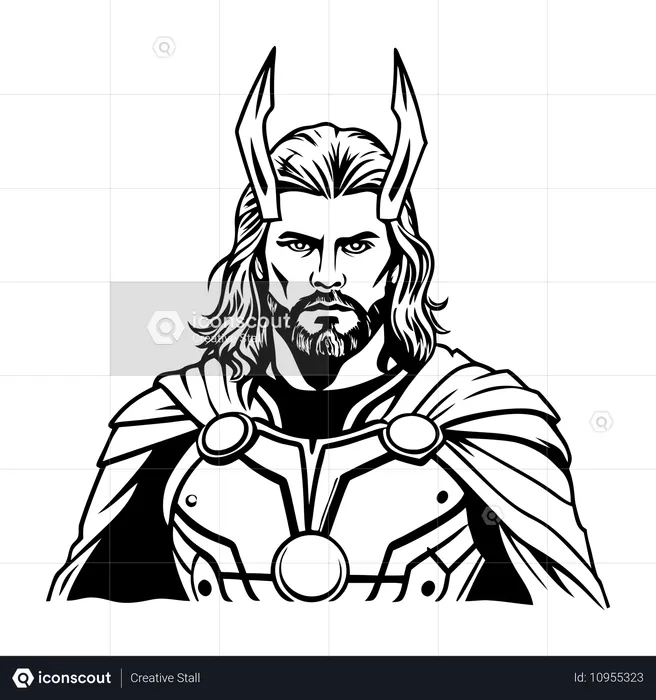 Deidad Thor  Ilustración