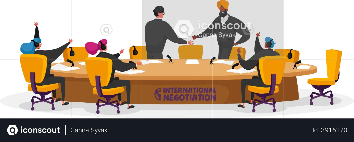 Delegates meeting  Illustration