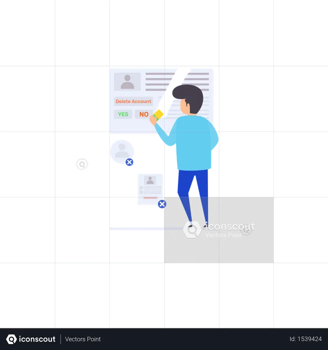 Delete Personal Account  Illustration