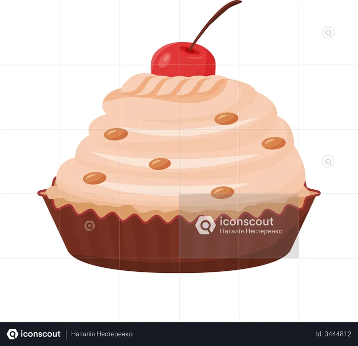 Delicious cupcake  Illustration