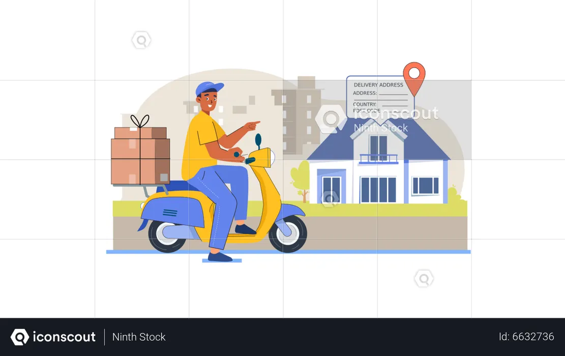 Delivery Address Tracking  Illustration