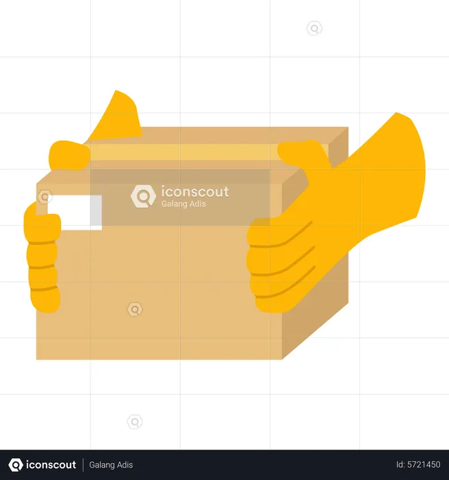 Delivery box in hand  Illustration