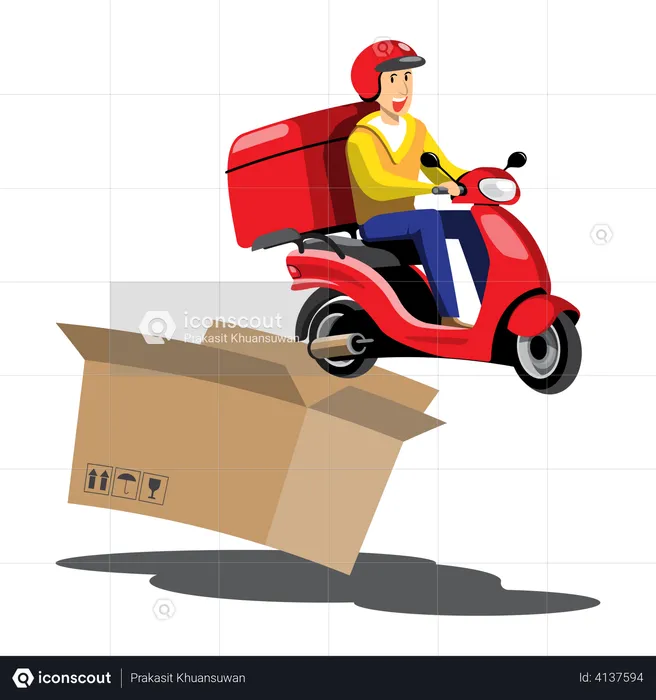 Delivery by bike  Illustration