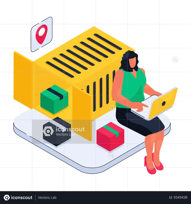 Delivery container  Illustration