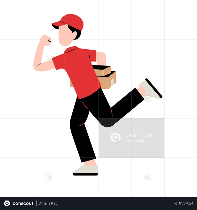 Delivery Man going for delivery  Illustration