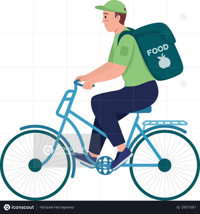 Delivery man reaching destination  Illustration