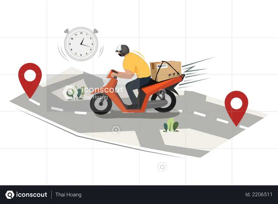 Delivery on Time  Illustration