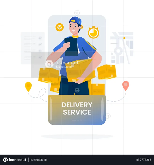 Delivery package checklist  Illustration