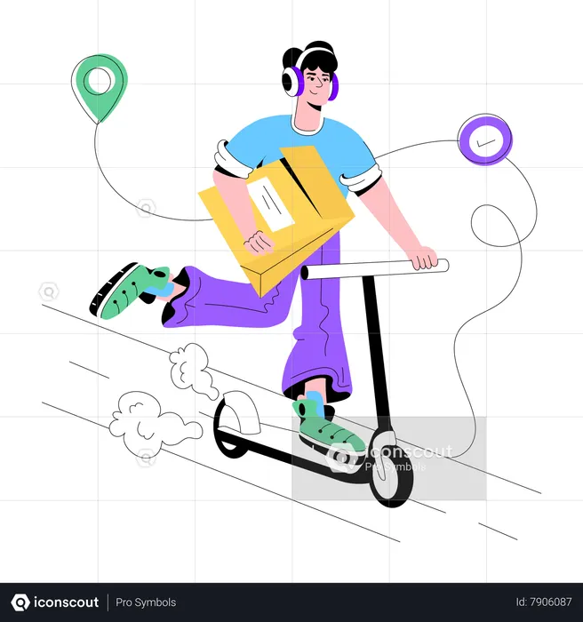 Delivery Ride  Illustration