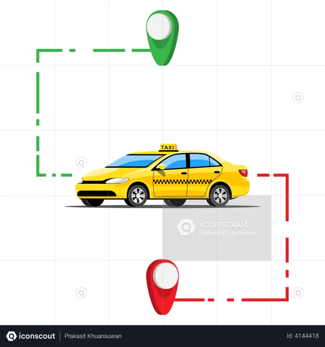 Delivery Taxi sharing  Illustration