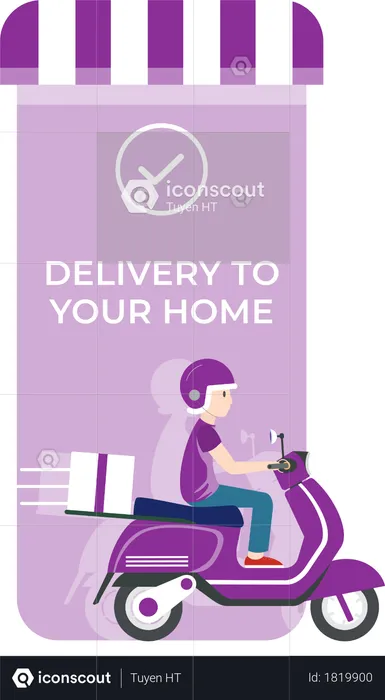 Delivery to your home  Illustration