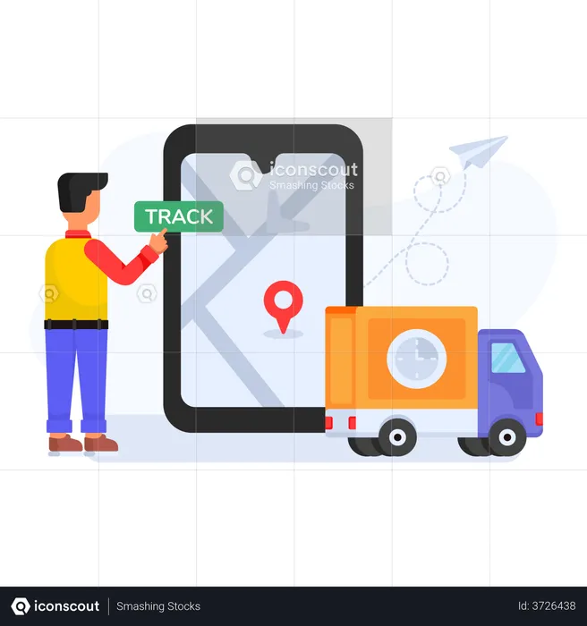 Delivery Tracking  Illustration