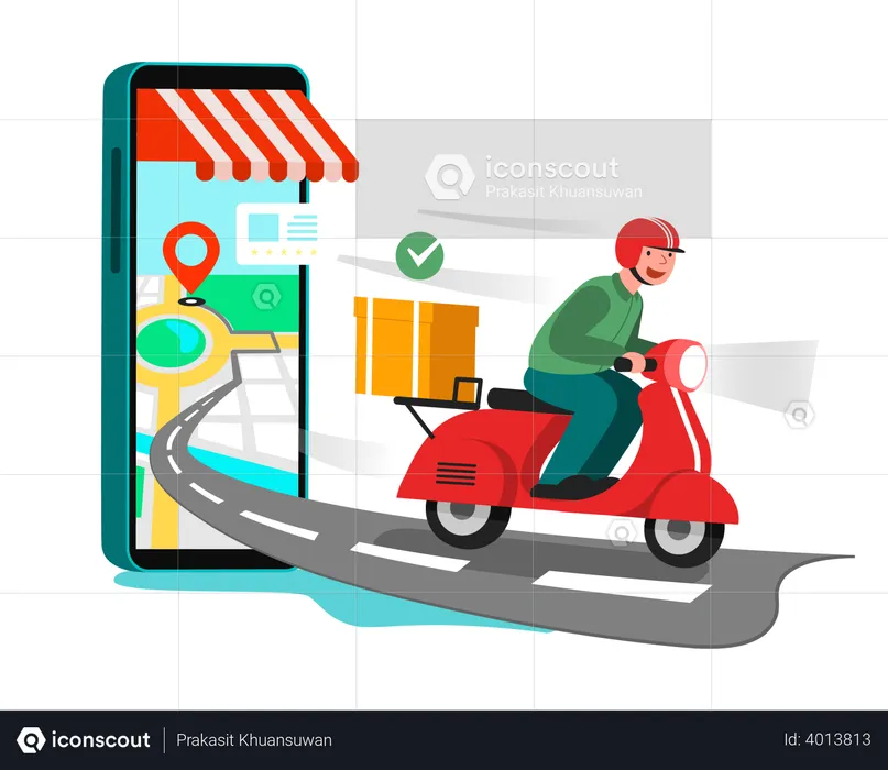 Delivery tracking service  Illustration