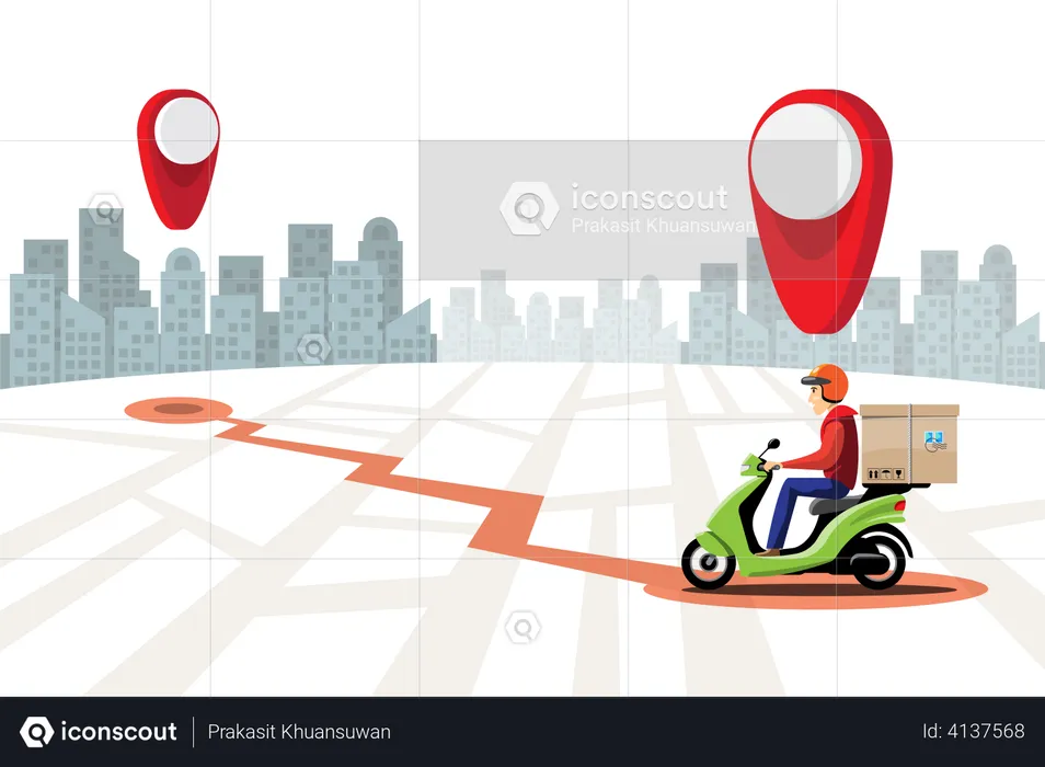 Delivery Tracking Service  Illustration