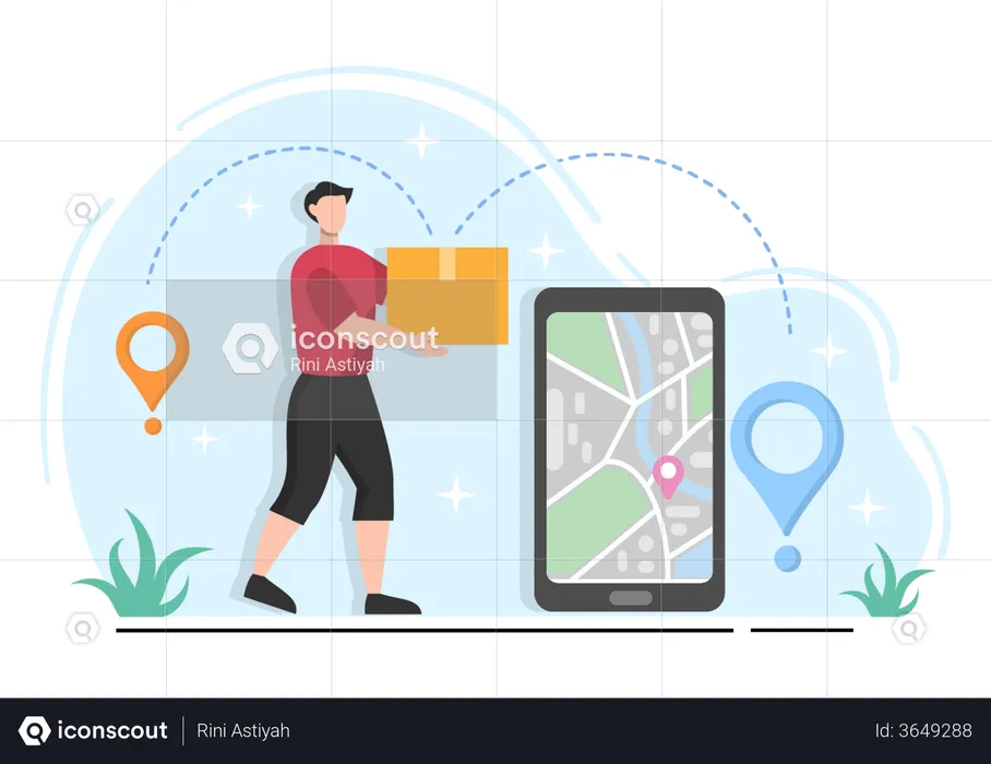 Delivery Tracking Service  Illustration