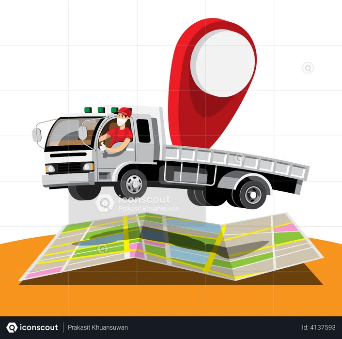 Delivery Transportation  Illustration