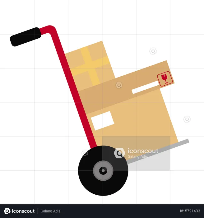 Delivery trolley  Illustration
