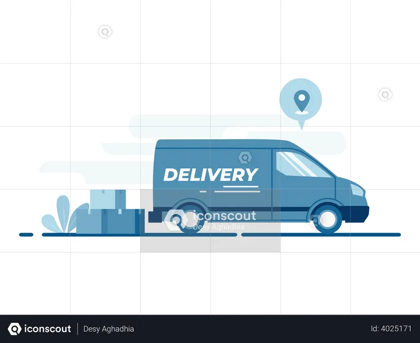 Delivery Van  Illustration