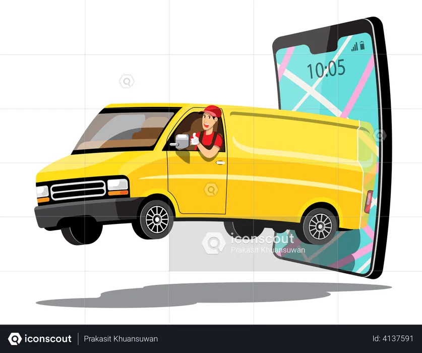 Delivery vehicle  Illustration