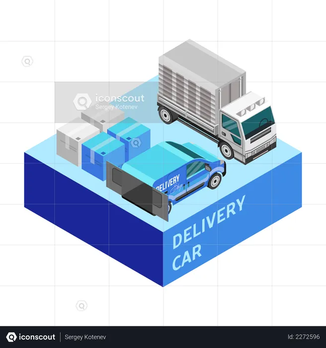 Delivery vehicles  Illustration