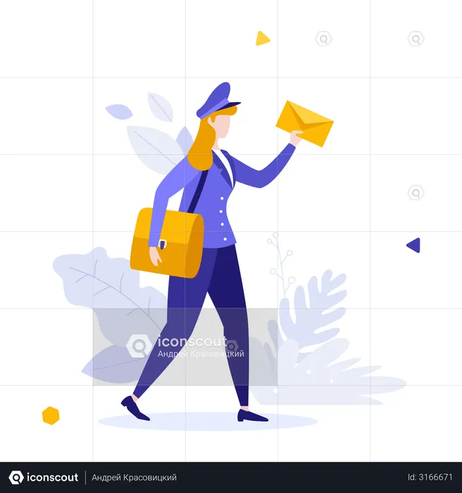 Delivery Woman  Illustration
