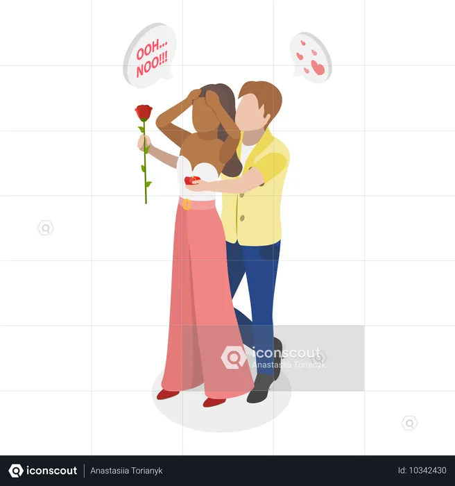 Rejet d'une demande en mariage  Illustration