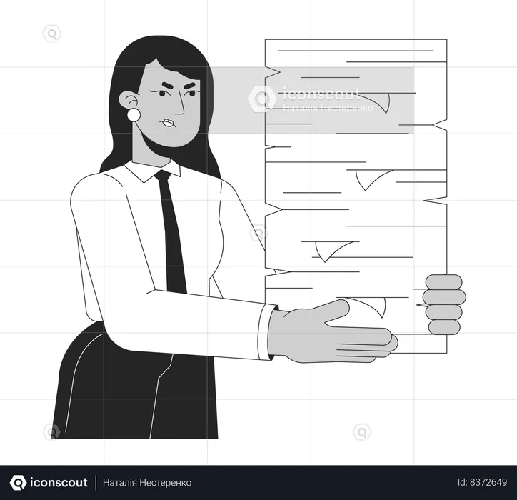 Demanding boss delegating more tasks  Illustration