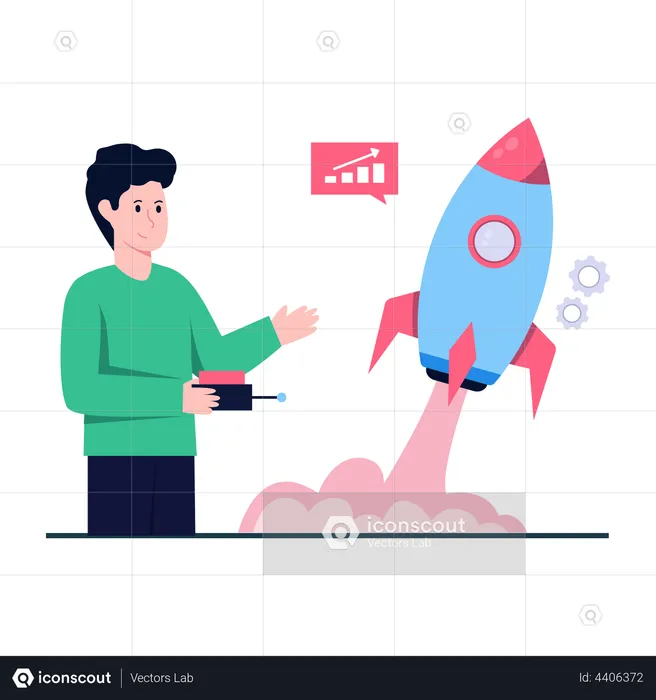 Lancement de startup  Illustration