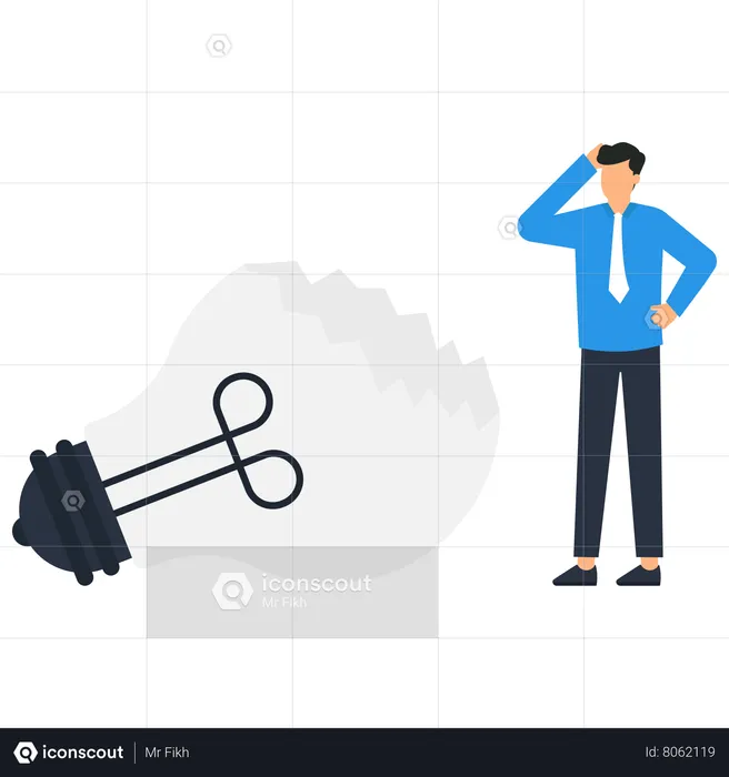 Demotivated employee due to target failure  Illustration