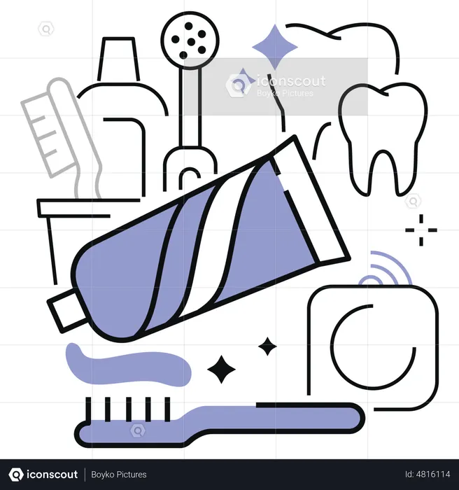 Dental Care equipment  Illustration