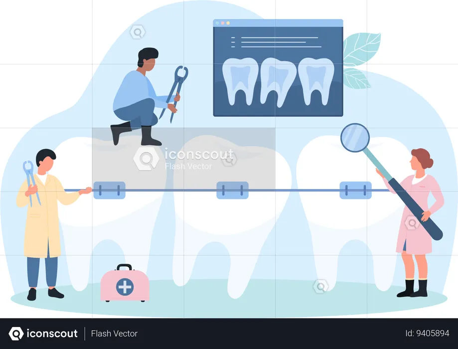 Dental Hygiene Checkup  Illustration