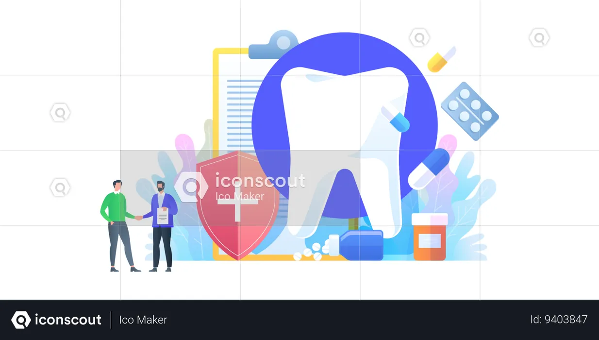 Dental Insurance Policy  Illustration