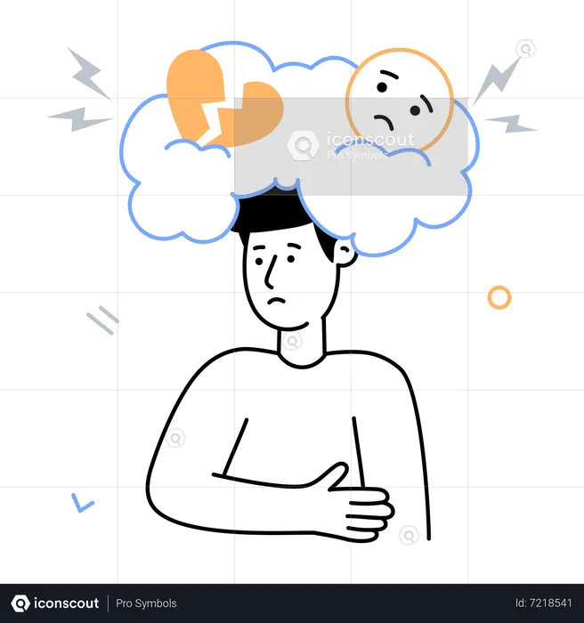 Depressing Thoughts  Illustration