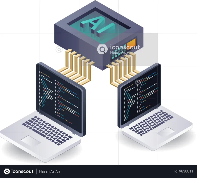 Desarrollo de innovaciones en inteligencia artificial  Ilustración