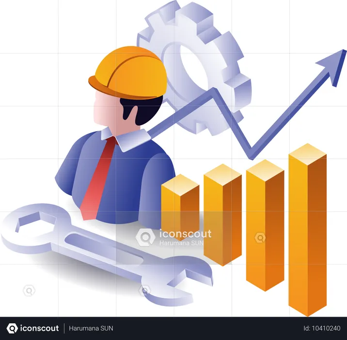 Desarrollo empresarial de edificios  Ilustración