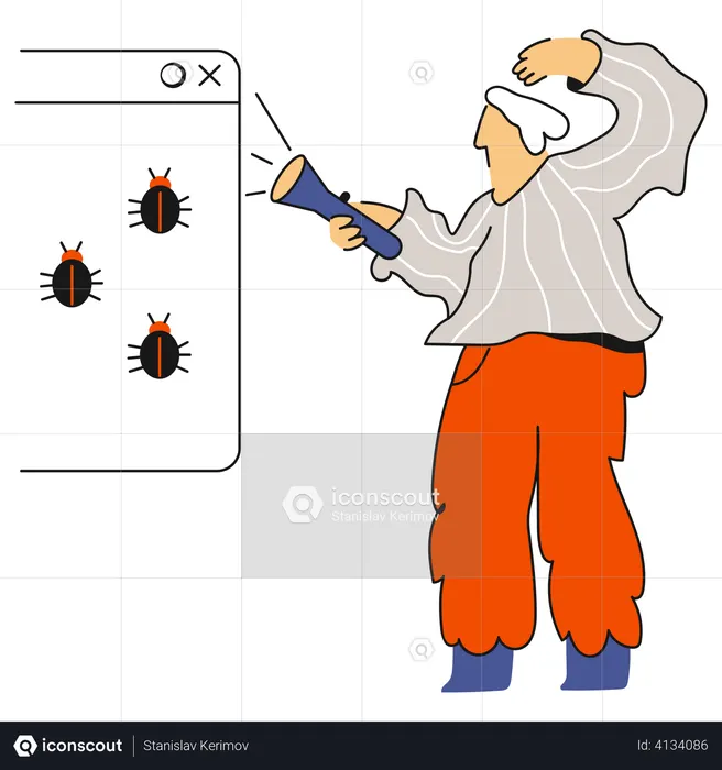 Desenvolvedor encontrou vírus no computador  Ilustração
