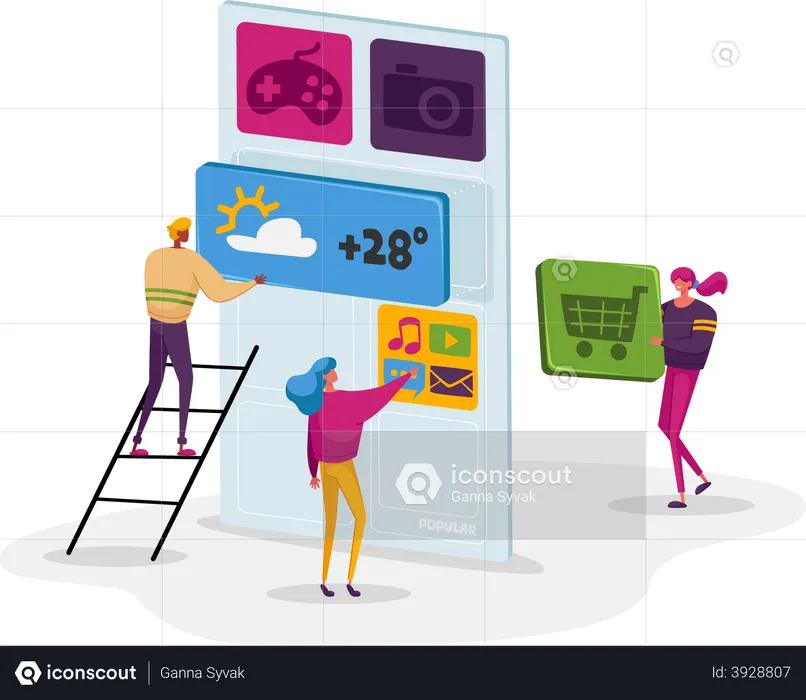 Anwendungslayout entwerfen  Illustration