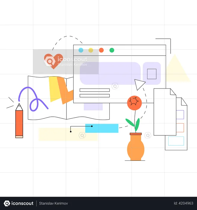 Design web layout  Illustration