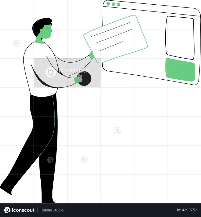 Design web layout by developer  Illustration