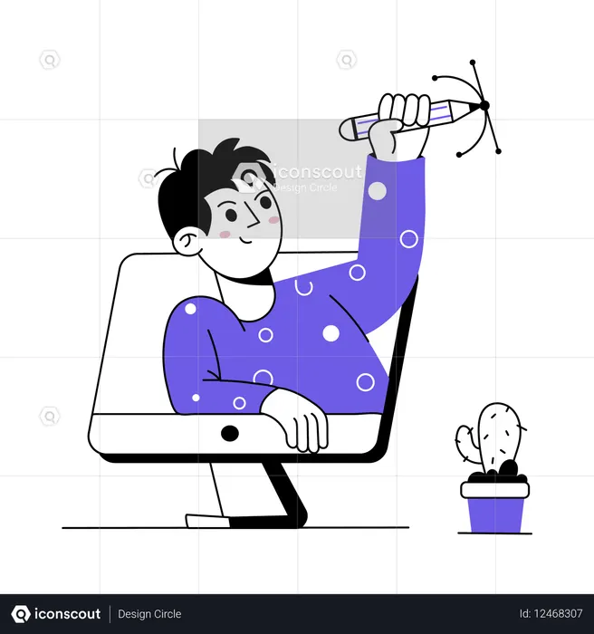 Designentwicklung durch Ingenieur  Illustration