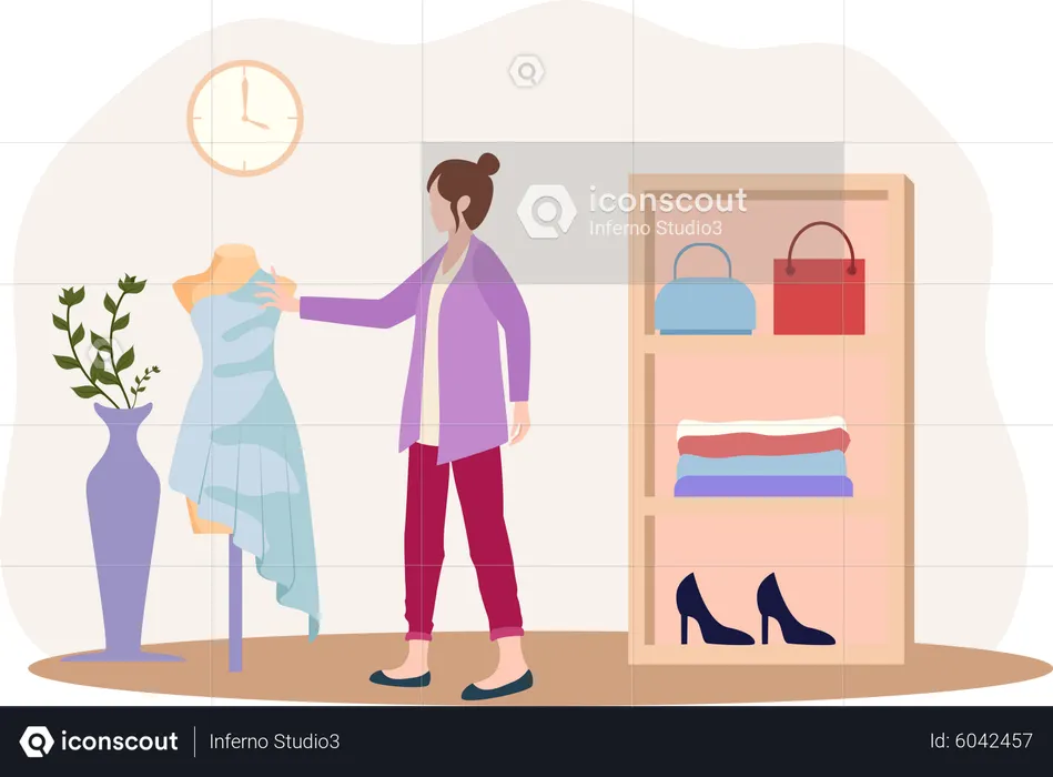 Designer de Roupas  Ilustração