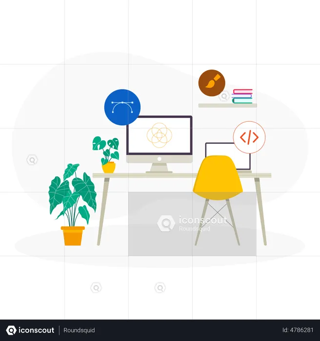 Designer Workspace  Illustration