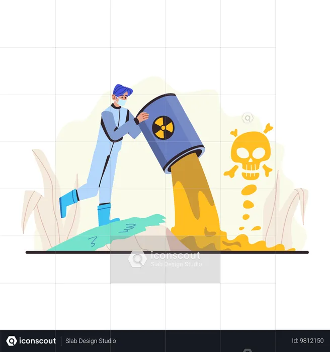 Despejo de lixo nuclear em terra  Ilustração