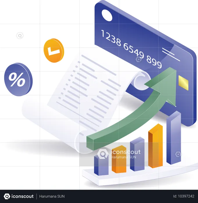 Detalhes do relatório de desenvolvimento de negócios financeiros  Ilustração